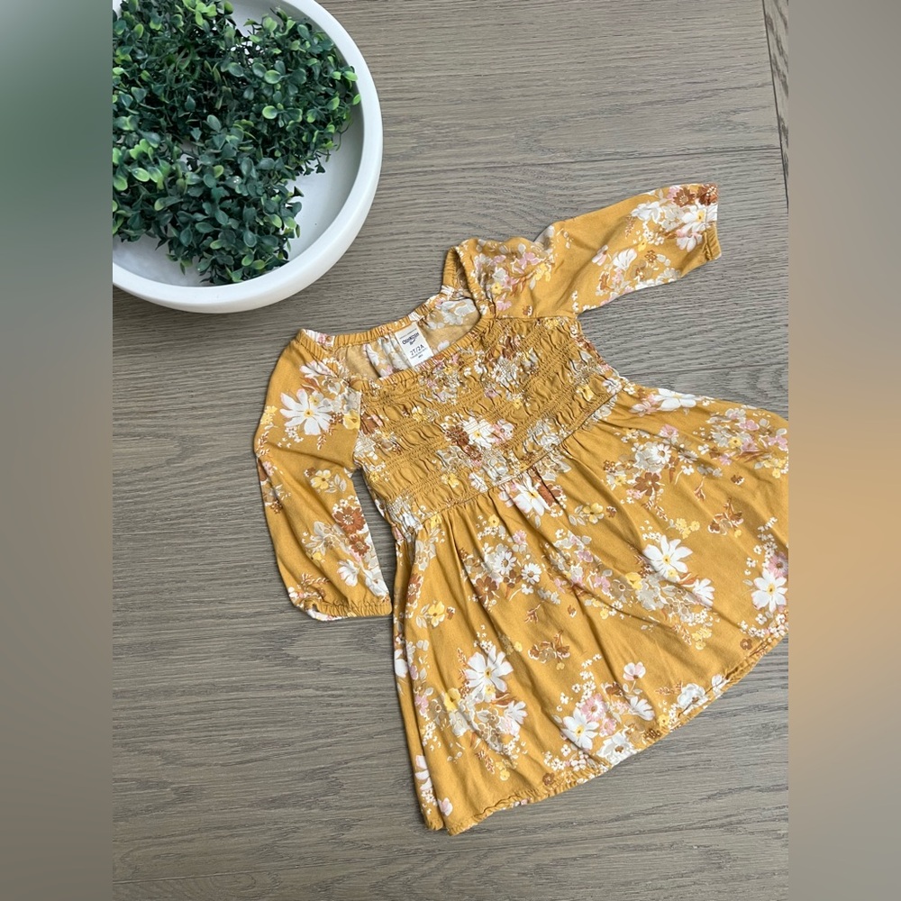 OshKosh 2T Mustard Fall Floral